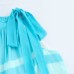 Hanging neck collar sleeveless contrasting A-line long dress for women