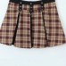 Low neck sleeveless single breasted plaid camisole dress for women