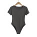 Small round neck short sleeved jumpsuit for women