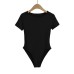 Small round neck short sleeved jumpsuit for women