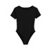 Small round neck short sleeved jumpsuit for women