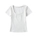 Big U-neck short sleeved T-shirt for women