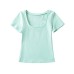 Big U-neck short sleeved T-shirt for women