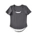 Square neck short sleeved T-shirt