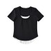 Square neck short sleeved T-shirt