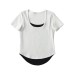 Square neck short sleeved T-shirt