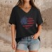 V-neck Women's Short Sleeve Top