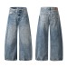 Straight Jeans with Pentagon Design for Men and Women Slimming Loose Fit Casual 3D Long Pants