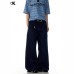 Blue Skinny Jeans for Men and Women Simple Aged Straight Leg Wide-Leg Banana Casual Long Pants