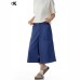 Denim Seven-Quarter Pants for Men and Women Slimming Loose A-Line Straight Leg Cargo Shorts