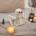 Halloween glowing skull decor for outdoor yard, spooky props for vacation home.