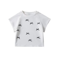 Sweet and spicy girl bow short sleeved round neck Sweet and spicy girl bow short sleeved round neck