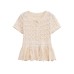 Splicing round neck short sleeved sweet top Splicing round neck short sleeved sweet top
