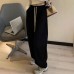 Velvet Casual Sports Sweatpants Women Drawstring High Waist Slim Snowproof All-match Cuffed Pants
