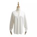 Solid color pullover long sleeved round neck loose casual