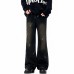 Dark Wash Distressed Fashion Loose Fit Casual Slimming Long Pants