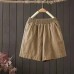 Casual High-Waist Shorts Women's Thin Fit Wide-Leg Trousers Women's Straight Leg Cotton Linen Five-Point Pants