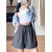 Thin Ice Silk Yamamoto Shorts for Women Summer Wearable Versatile Five-Quarter Casual Loose Wide-Leg Quick-Dry Sports Pants