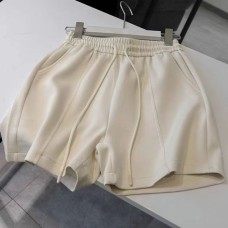Cloud Cotton Shorts Women  Arrival Petite Elastic High Waist Loose Sports Casual Wide Leg Three-Quarter Shorts