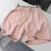 Cloud Cotton Shorts Women  Arrival Petite Elastic High Waist Loose Sports Casual Wide Leg Three-Quarter Shorts