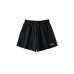 Short sleeved T-shirt elastic waist letter waffle embroidery wide leg shorts set