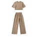 Irregular cross short sleeved T-shirt