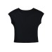 Simple round neck short sleeved top