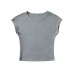 Simple round neck short sleeved top
