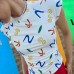 Color printed slim fit short half high neck top