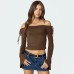 One shoulder long sleeved design with bow tie tie top
