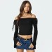 One shoulder long sleeved design with bow tie tie top