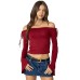 One shoulder long sleeved design with bow tie tie top