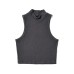 Sleeveless stand up collar knitted slim fit bottom small sling