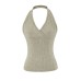 Cross V-neck Knitted Pit Bar Hanging Neck Strap
