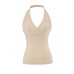 Cross V-neck Knitted Pit Bar Hanging Neck Strap