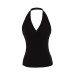 Cross V-neck Knitted Pit Bar Hanging Neck Strap