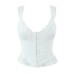 Embroidered fishbone camisole top+high waisted lotus leaf edge skirt