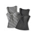 Square collar contrasting striped tank top
