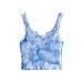 Tie dye printed small V-neck vest