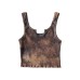 Tie dye printed small V-neck vest