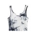 Tie dye printed small V-neck vest