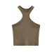 Solid color round neck hanging neck vest for women