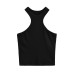 Solid color round neck hanging neck vest for women