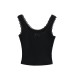 Lace edge splicing base camisole vest for women