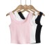 Lace edge splicing base camisole vest for women