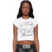Slimming and slimming small dog pattern simple and cute sketch style top