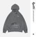 Men's Clothing Autumn Winter  Washed Vintage Distressed Hoodie Loose Fit