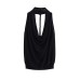 Off shoulder sleeveless turtleneck top