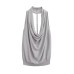 Off shoulder sleeveless turtleneck top