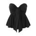 Knot tied straps wrapped around chest straps for women